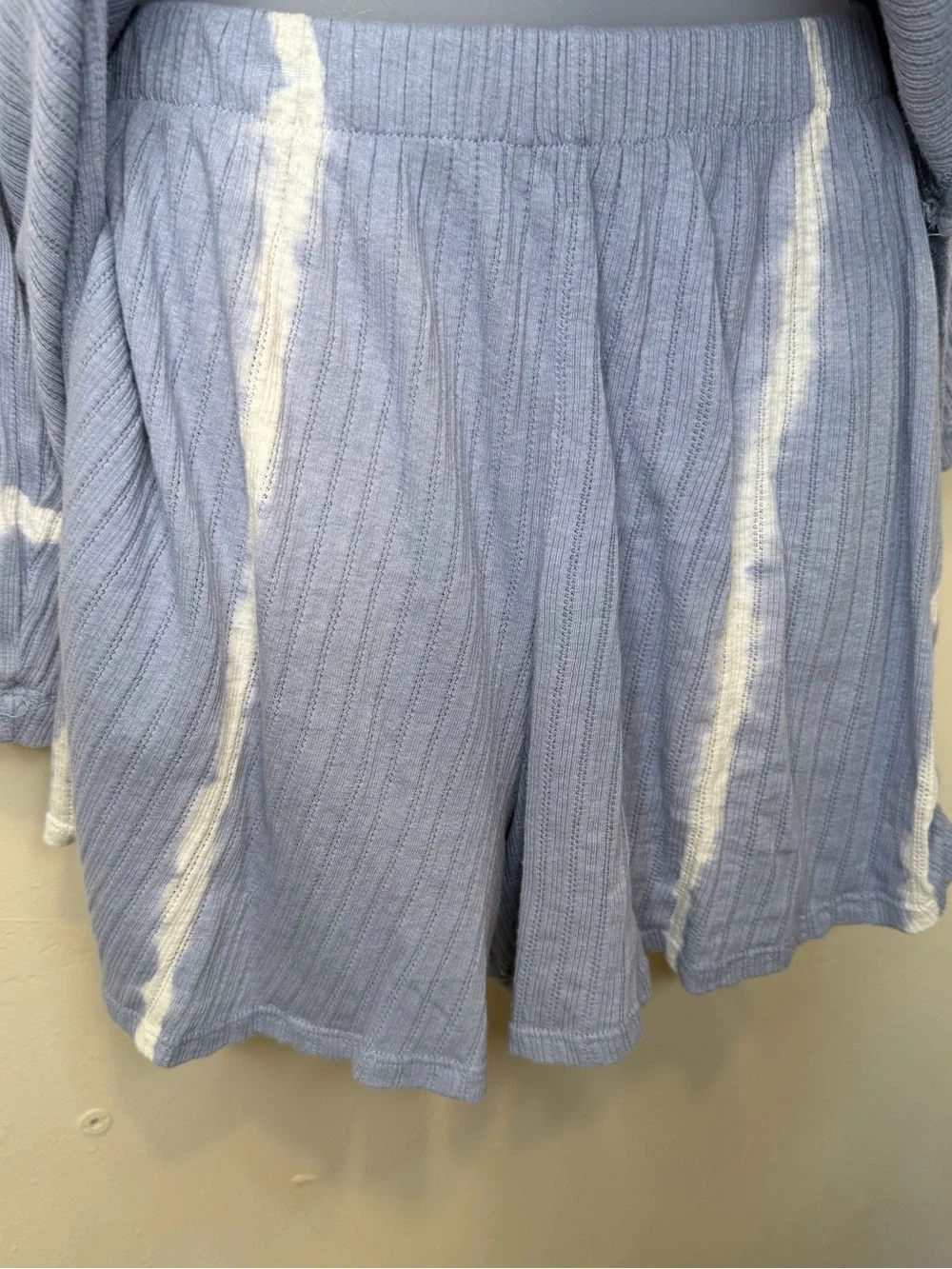 FP | Little Dream Dusty Blue Tie Dye Top & Botton Ribbed Two-Piece Lounge Set - Picture 11 of 16